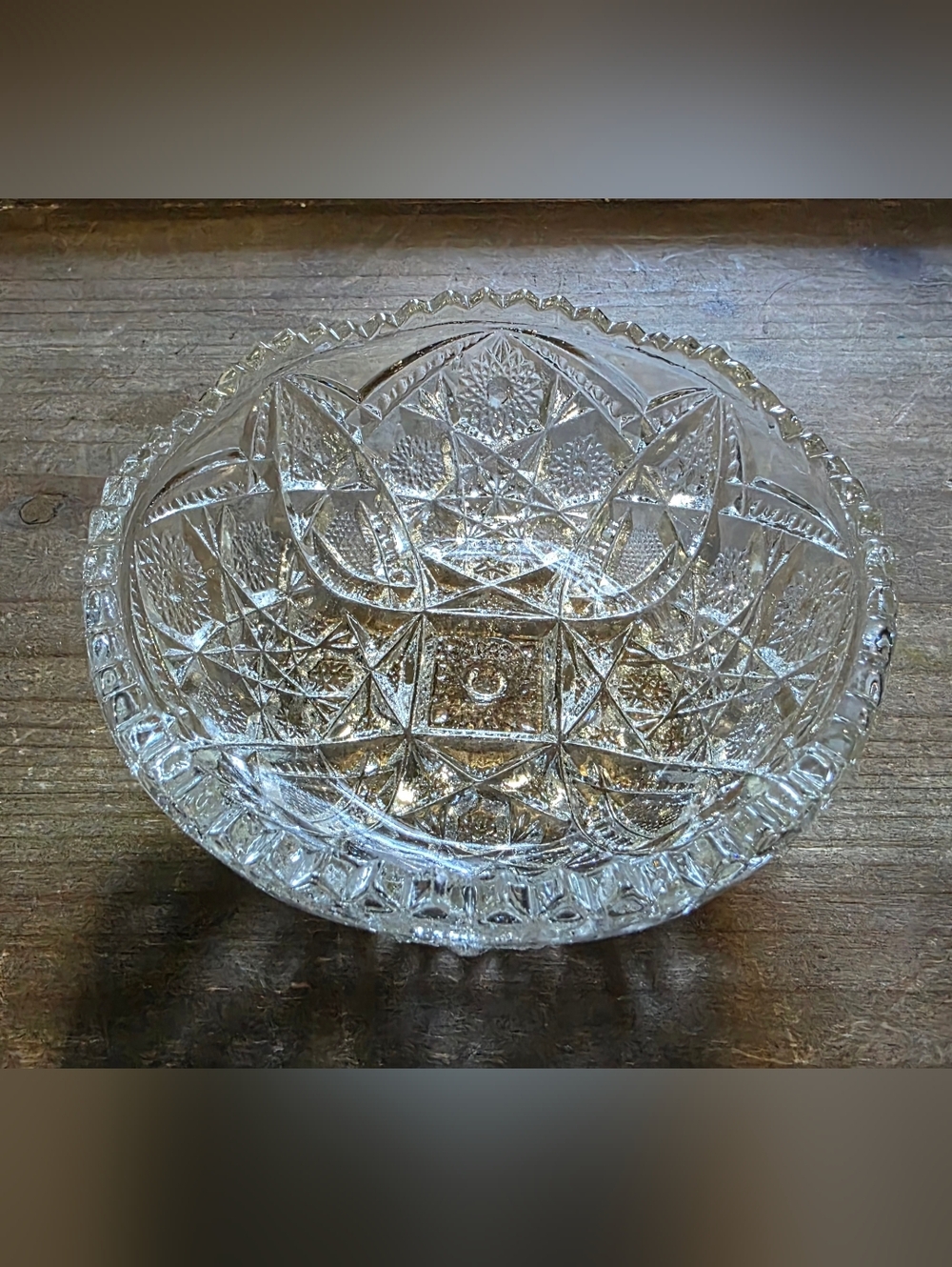 Brilliant Cut Glass Decorative Bowl - Picture 2 of 5